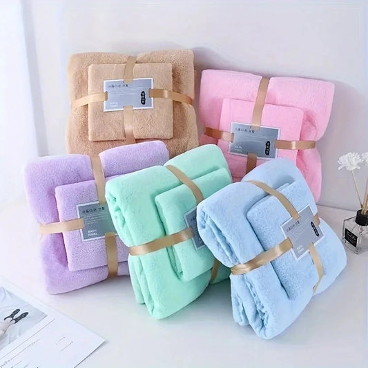 2PC Bath Towels Set Super Soft Highly Absorbent